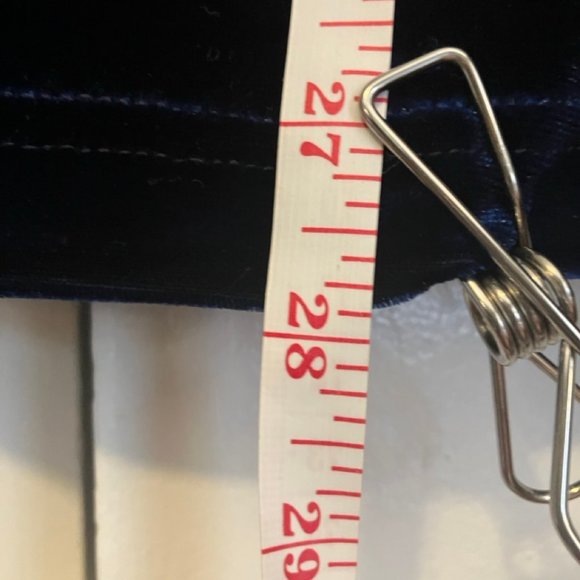 Florence Eiseman Girls Midnight Blue Stretch Velvet Lace Cuff SZ 8 Dress - Picture 12 of 13